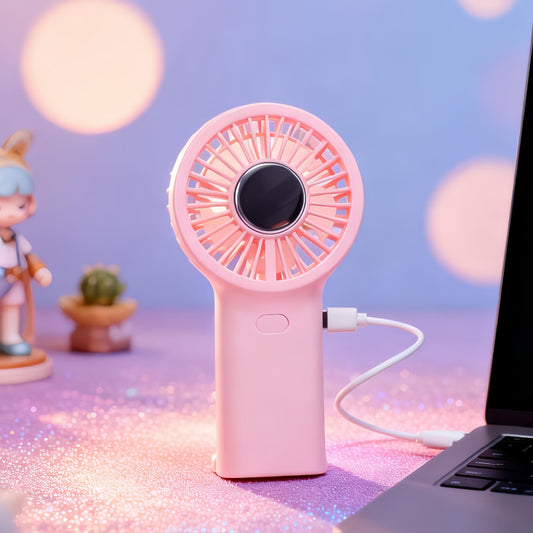 Damen tragbarer Handventilator mit ergonomischem Design und USB-Ladeanschluss Brehn