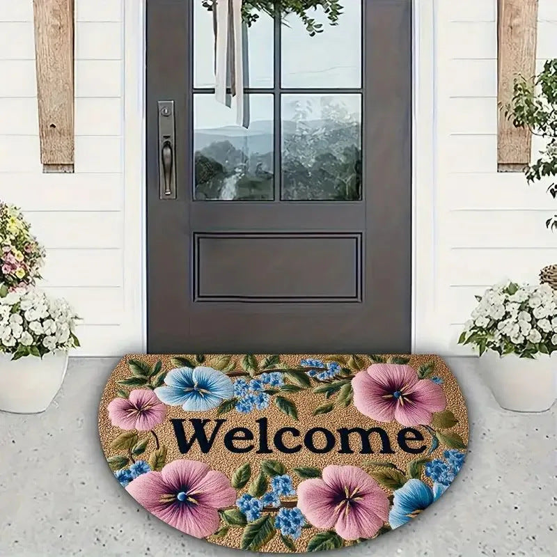 Blumenmuster Willkommensmatte Brehn