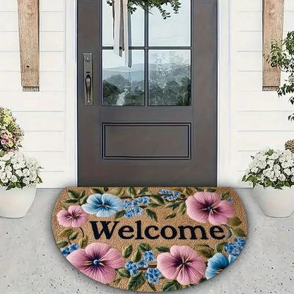 Blumenmuster Willkommensmatte Brehn