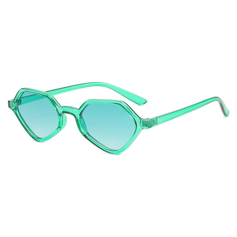 Damen Geometrische Design-Sonnenbrille mit verspiegelten Gläsern Brehn