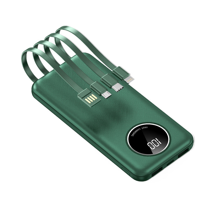 Multifunktionale Powerbank mit Integrierten Kabeln Brehn