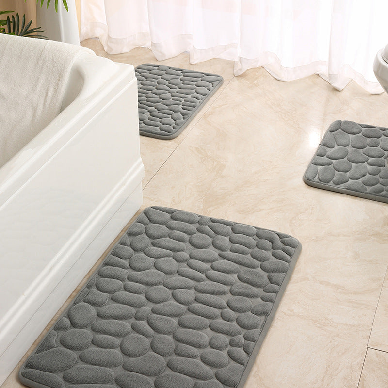 Soft Touch Steinmuster Badezimmerteppich Set Brehn