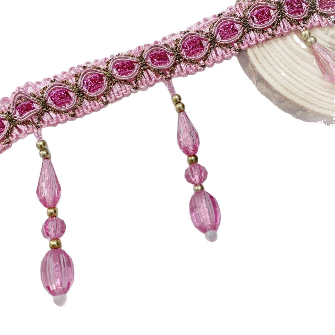 Elegante und Auffällige Borte mit Glaskristallen Brehn