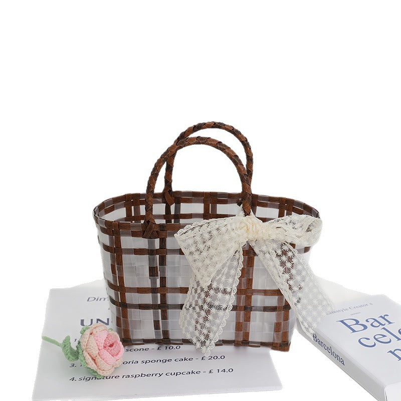 Damen Florale Korbtasche mit Spitze Brehn