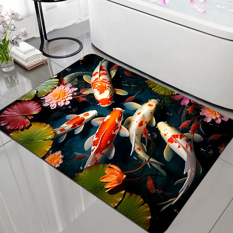 Floral Design Memory Foam Badteppich Brehn