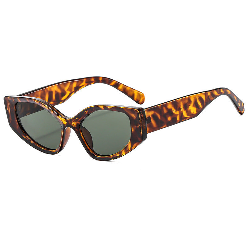 Damen Modische Katzenaugen-Sonnenbrille mit breitem Rahmen Brehn