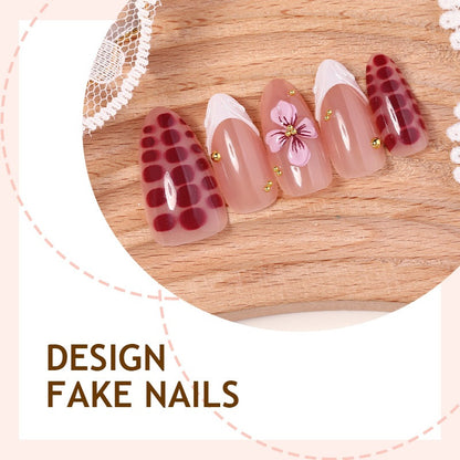 Kunstnagelset mit aufregenden Blumen- und Glitzermotiven Brehn