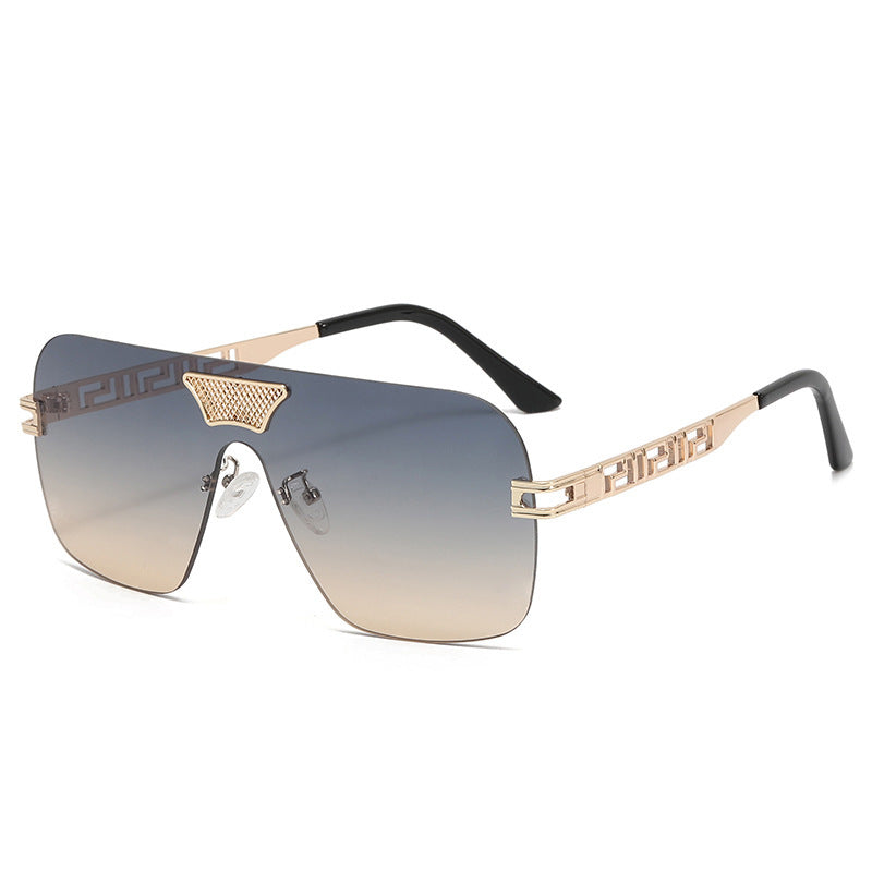 Damen modische Sonnenbrille im futuristischen Stil mit herausragendem Rahmen Brehn