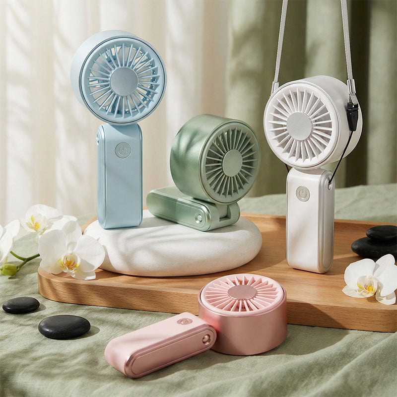 Kühlender tragbarer Handheld-Bärenohr-Mini-Ventilator mit verstellbarem Neigungswinkel USB-aufladbar Desktop-Ständer Brehn
