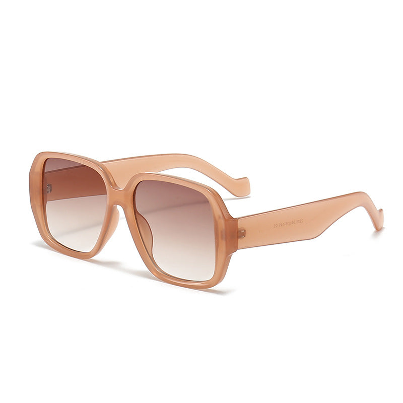 Damen Geometrische Sonnenbrille mit breitem Rahmen Brehn