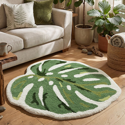 Monstera-Blatt-förmiger Teppich Brehn