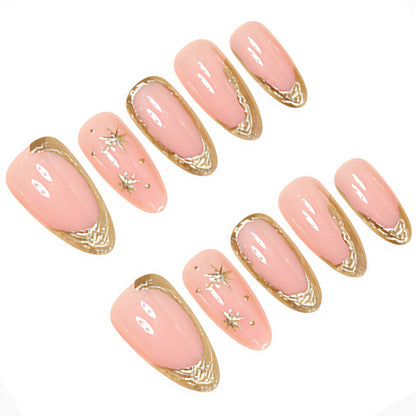 Elegantes Goldfolien-Akzent-Nagelkunst-Set Brehn
