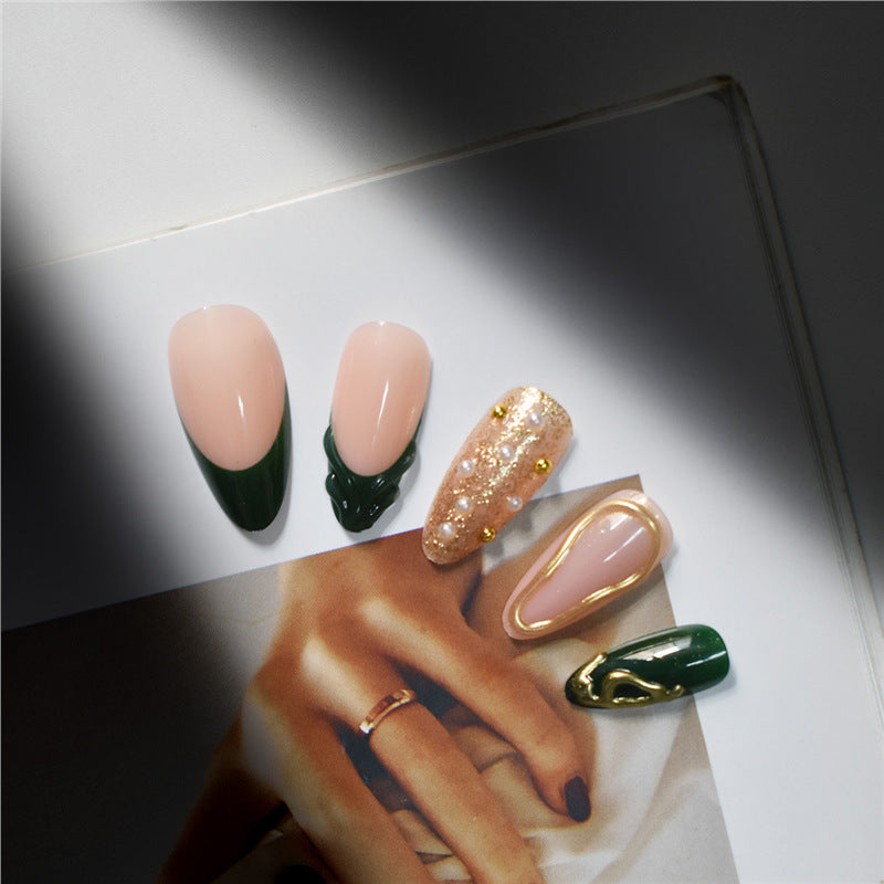 Glamouröse Dekorative Press-On Nagelkunst Brehn