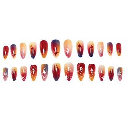 Künstlerisches Stiletto Press-On Nagelkunst Set