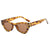 Damen modische Cat-Eye Sonnenbrille mit transparentem Rahmen Brehn