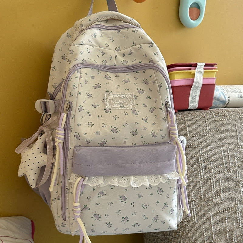 Stylische Blumenmuster-Rucksack Brehn