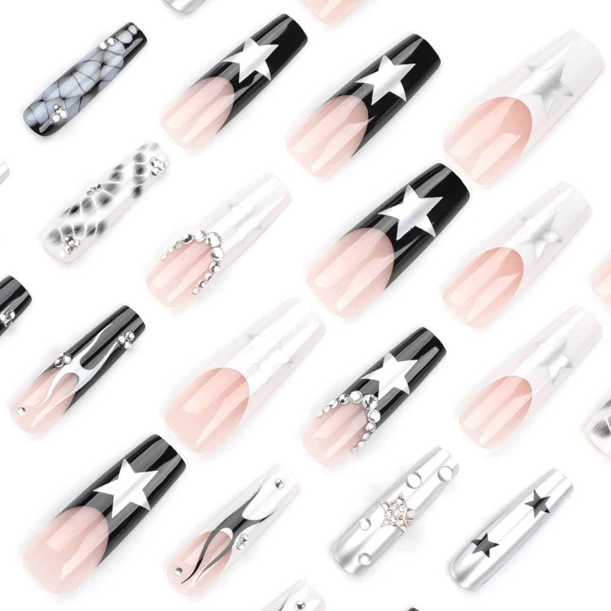 Kunstnagelset mit Glamour-Akzenten Brehn