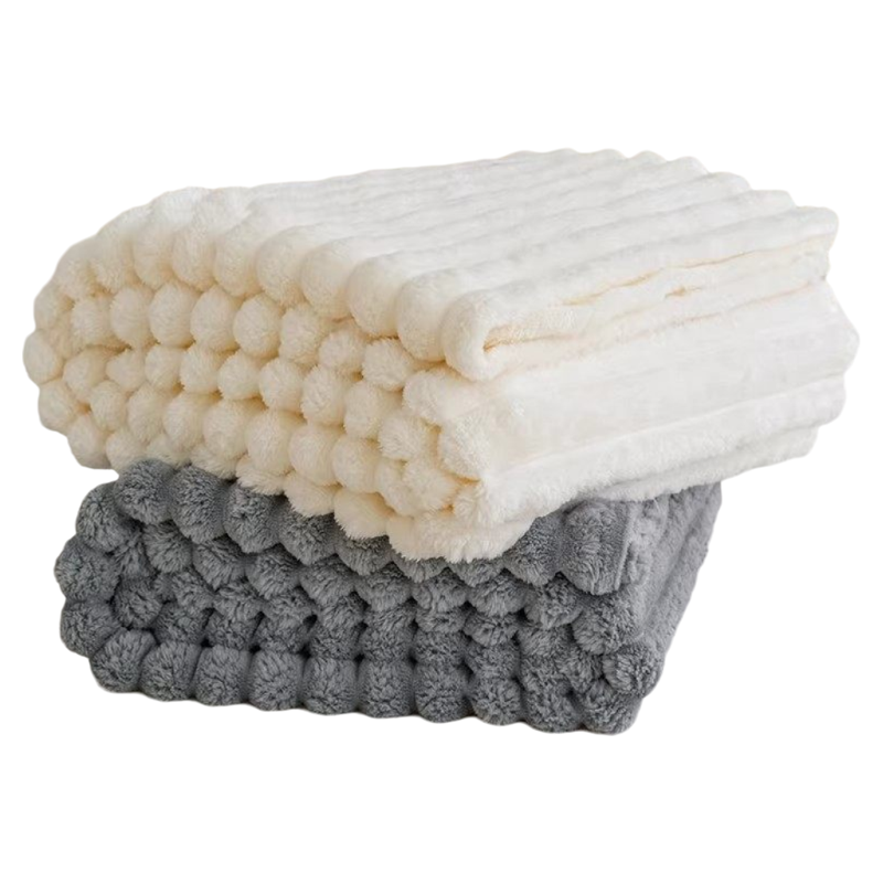 Damen hochwertige Kuscheldecke mit 3D-Struktur Brehn