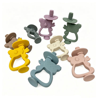 Silicone Koala Beißring mit gerippter Nippel und ergonomischem Griff