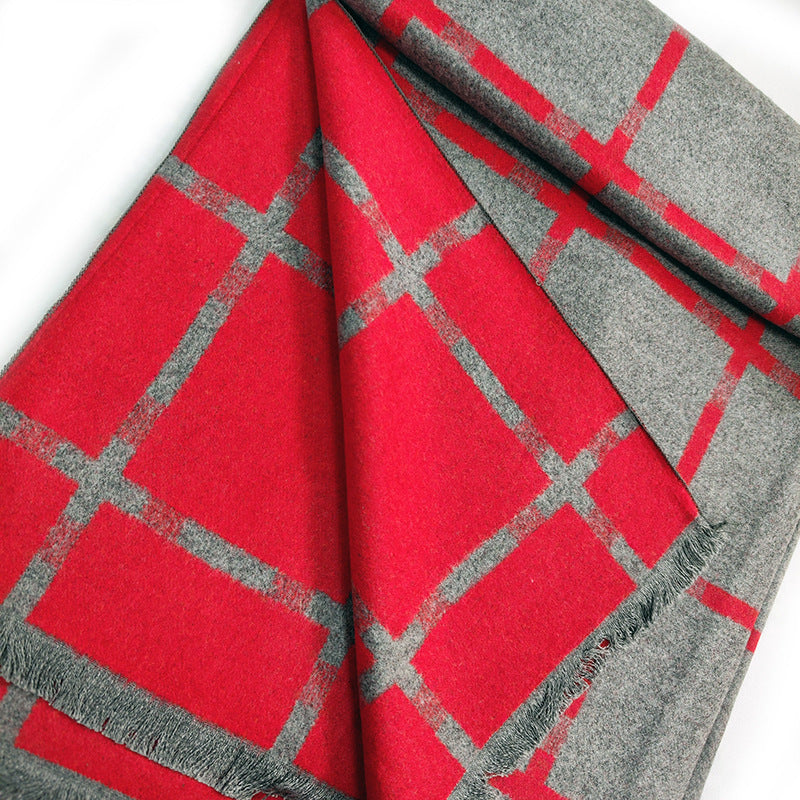 Damen Eleganter und warmer Schal mit geometrischem Muster Brehn