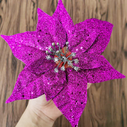 Glitzerndes dekoratives Blumenornament Brehn