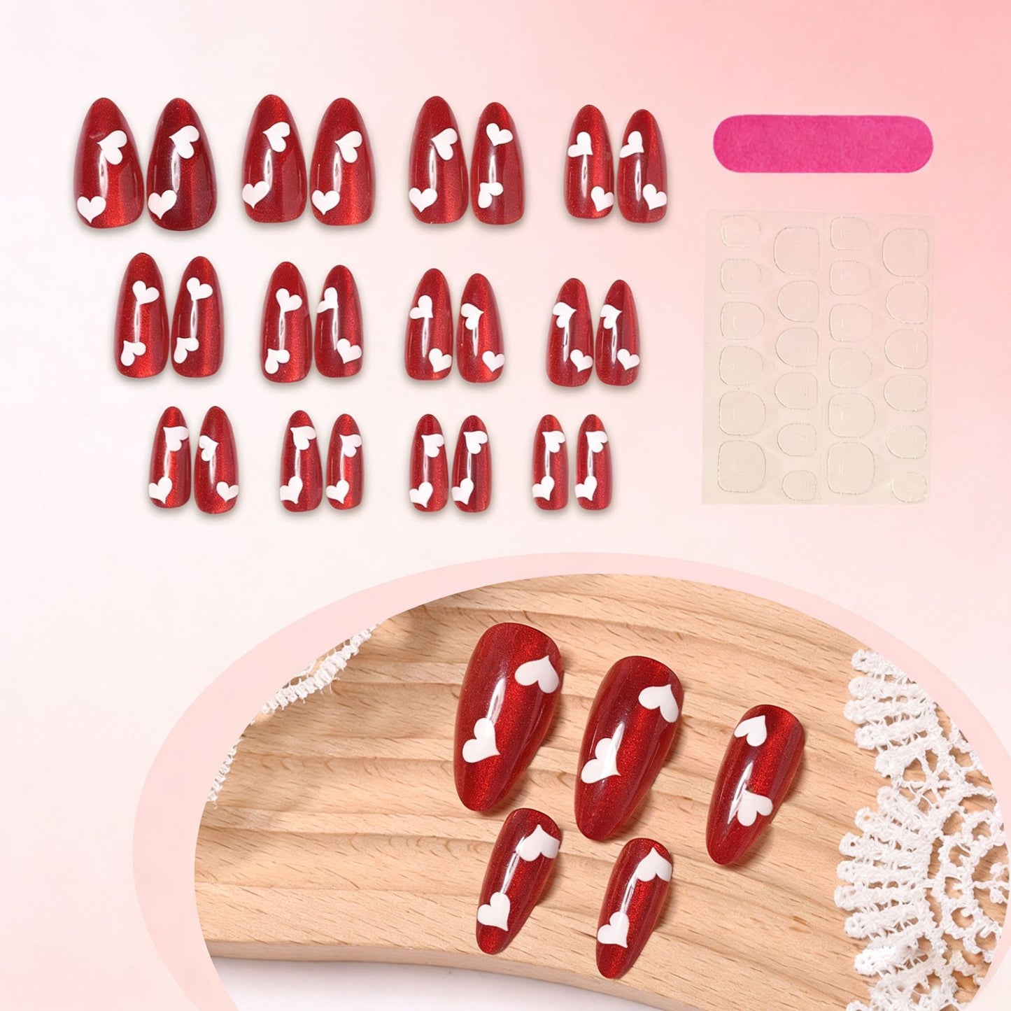 Herzdesign Press-On Nagelset Brehn