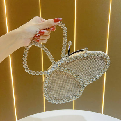 Schmetterlingsförmige Strass Abend-Clutch