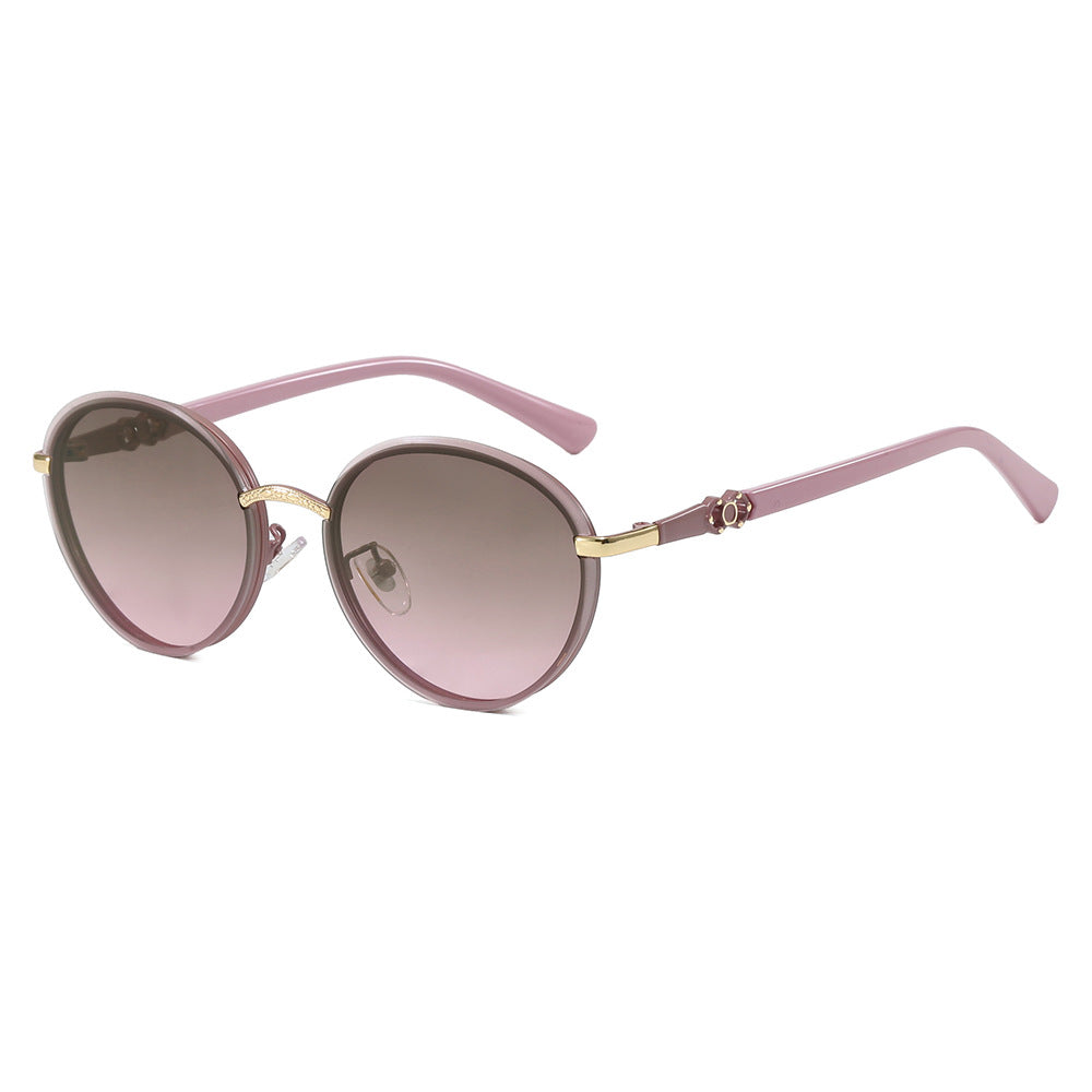Damen elegante runde Sonnenbrille mit verspiegeltem Effekt Brehn