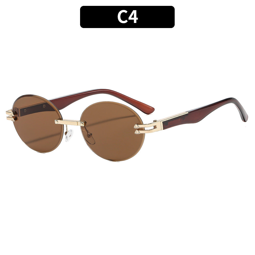 Eleganter Look Stilvolle Runde Rahmen Sonnenbrille