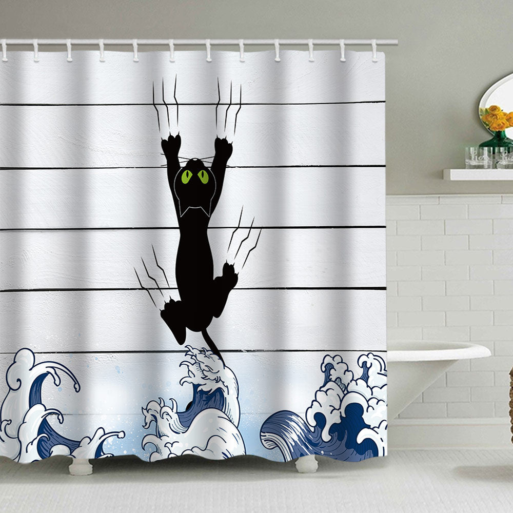 Künstlerische Hund Illustration Duschvorhang Brehn