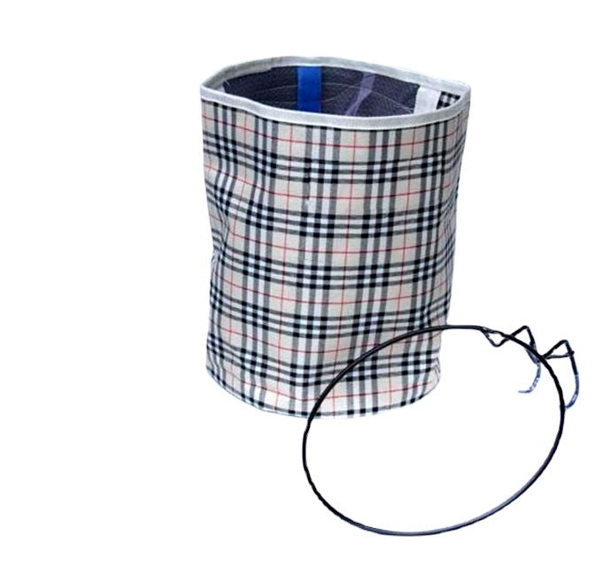 Karierte Kletterschraube mit Fleece-Futter, Bürstenhalter und Gurtband Brehn