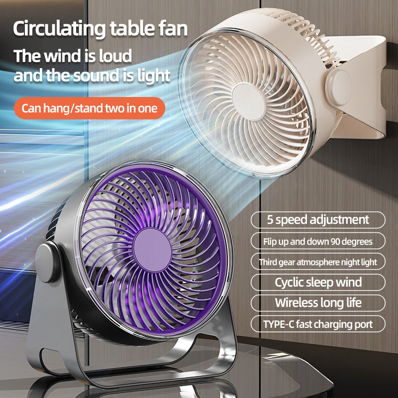 Unisex Vielseitiger Tisch- und Wandventilator mit einstellbarer Geschwindigkeit Brehn