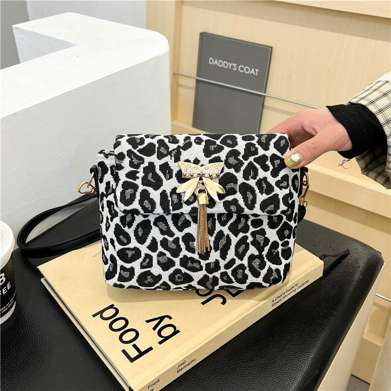 Chic Leopardenmuster Umhängetasche Brehn