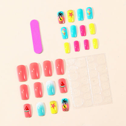 Sommer-inspiriertes 3D-Nagelkunst-Set Brehn