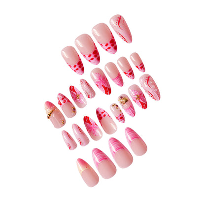 Florales Design Stiletto Press-On Nägel Brehn