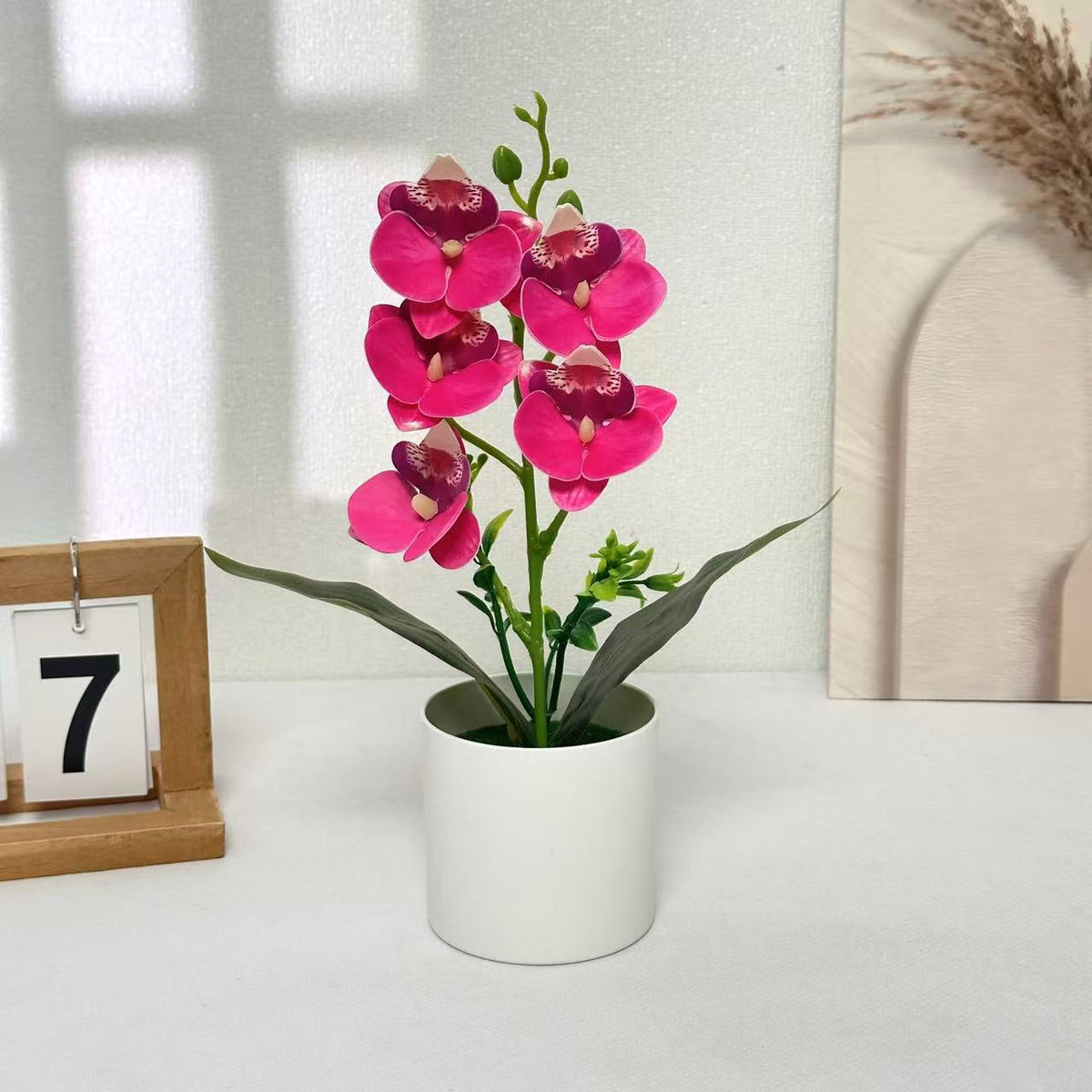 Künstliches Orchideenarrangement für die Wohnkultur-Dekoration