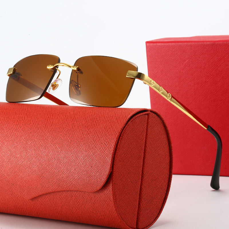 Damen modische Sonnenbrille im eleganten Rechteckdesign mit hochwertigem Metallrahmen Brehn