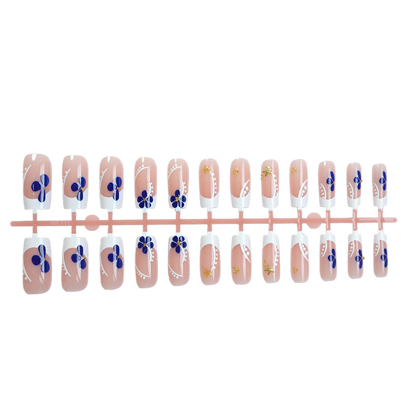 Künstlerische Floral Press-On Nagelkunst Brehn