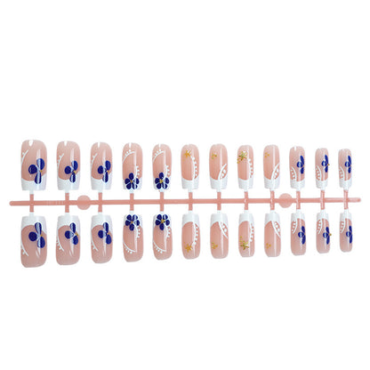 Künstlerische Floral Press-On Nagelkunst Brehn