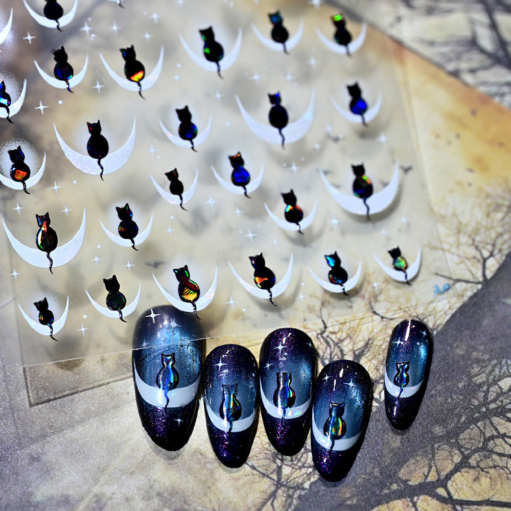 Kat-Themen Nagelkunst Aufkleber