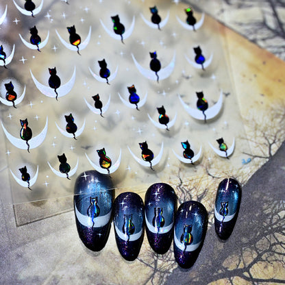 Kat-Themen Nagelkunst Aufkleber