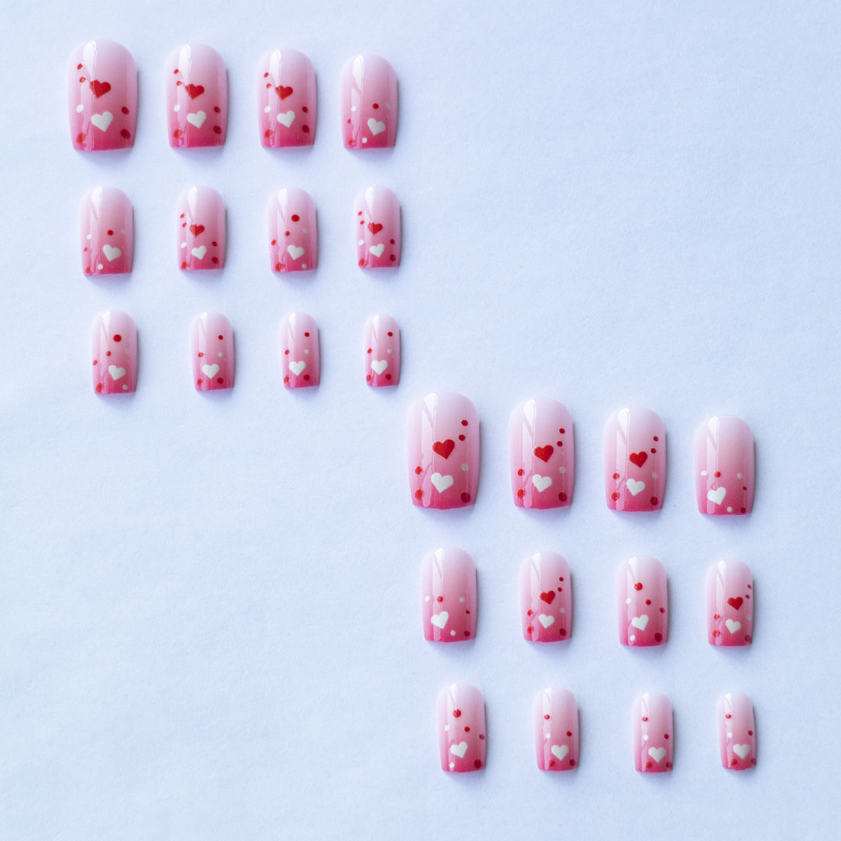 Herz-Themen-Acrylnageldesign