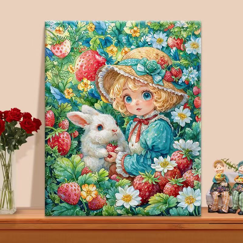 Verspielt Erdbeer Garten Leinwand Kunst Brehn