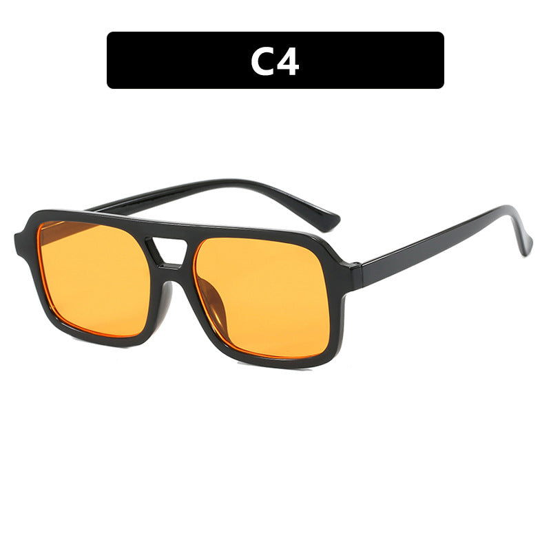 Damen modische quadratische Sonnenbrille aus transparentem Kunststoff Brehn