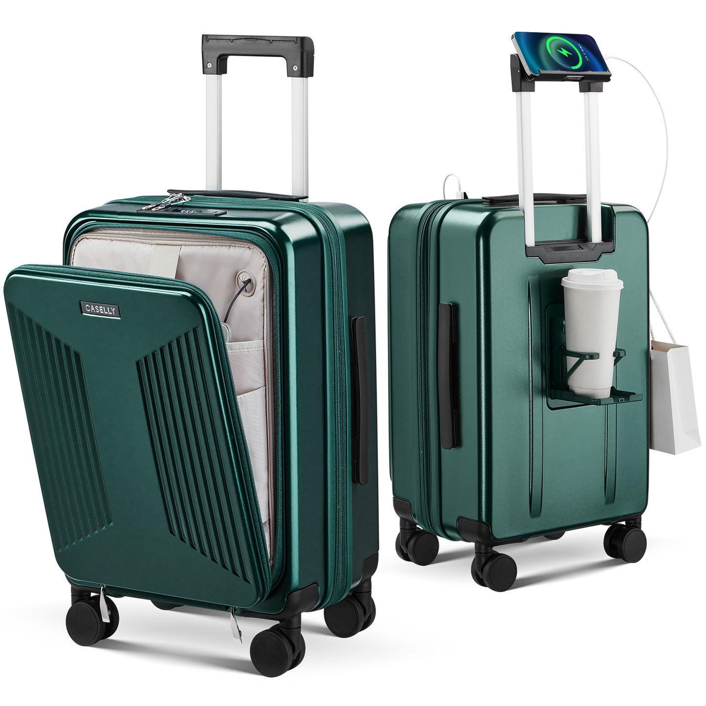 Unisex Smart Charging Hartschalen Trolley Gepäck Brehn