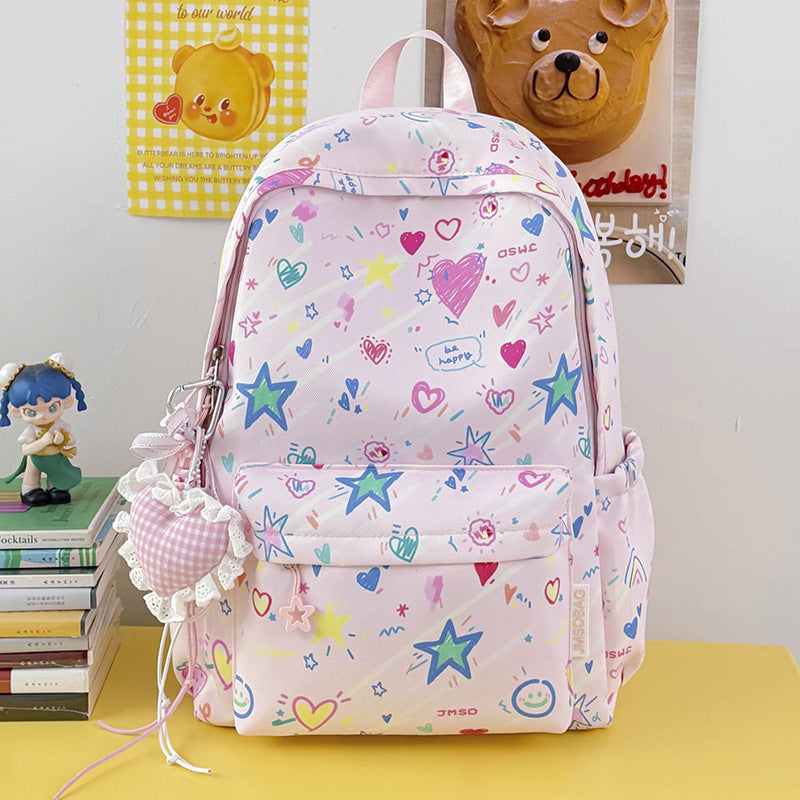 Cartoon-Themen Multi-Taschen Schul-Rucksack