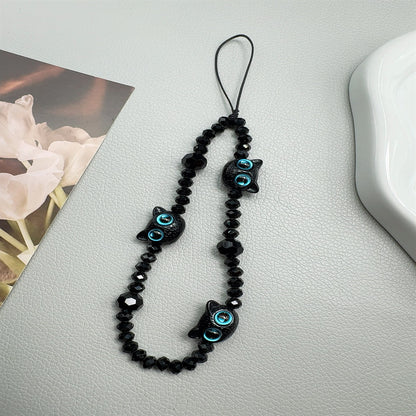 Charmantes katzenthema Beaded Eyewear Holder Brehn