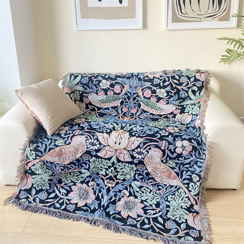 Gewebte florale Wandteppich-Decke