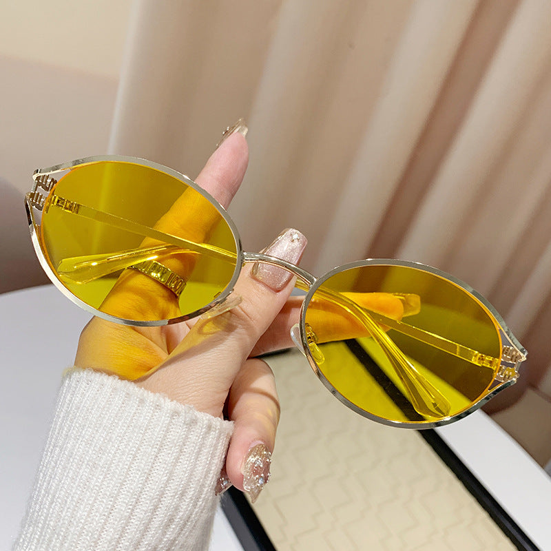 Damen elegante Cat-Eye Sonnenbrille mit feinem Metallrahmen Brehn