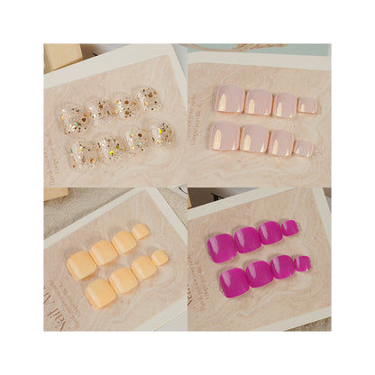 Glänzendes kurzes Press-On-Nagelset Brehn
